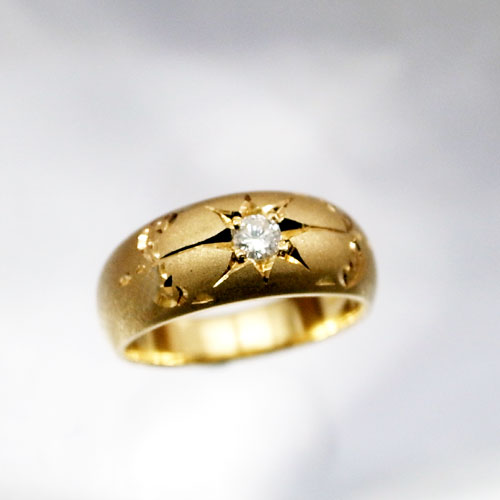 指輪の基本となる形状2つ目の形月甲型 | 純金、純プラチナの手造り 
